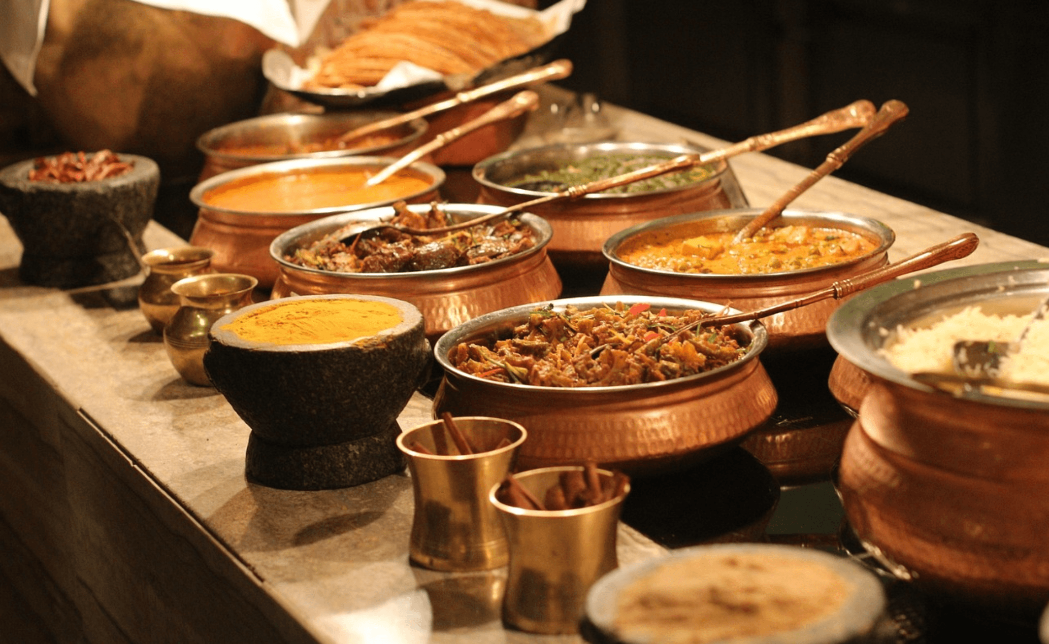 Restaurant hero background showcasing our signature dishes